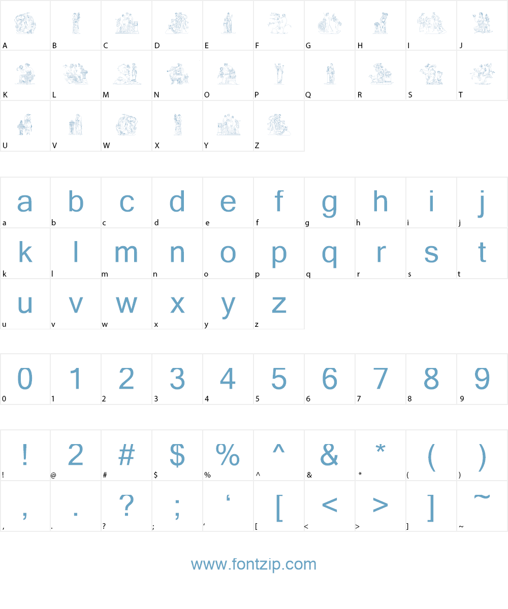 ClassicSketches Font Character